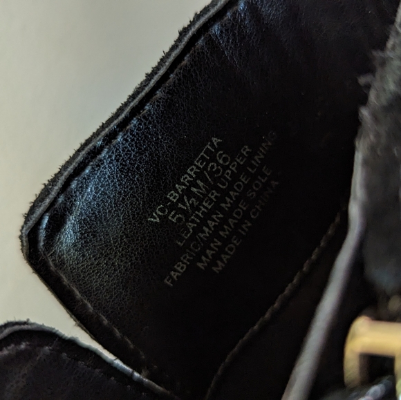 Vince Camuto Baretta Black Suede Studded Moto Boots Size 5.5 Exc Condition - Picture 6 of 9